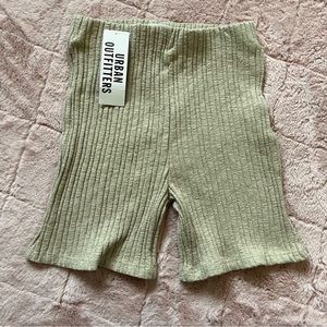 NWT Urban‎ Outfitters Ribbed Biker Shorts Preppy Minimalist Stretchy Sporty Sz S